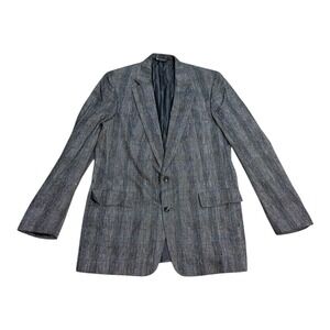 Austin Reed Of Regent Street Suit Jacket Men Size 44 ? Gray Stripe Silk Blazer